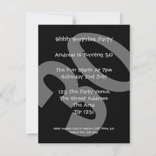 Invitación 30.º Fiesta de cumpleaños