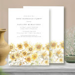 Invitación 30.º Fiesta de cumpleaños Boho Summer Sunflower Ga<br><div class="desc">Los modernos girasoles acuáticos amarillos y suaves se encuentran en los prados de flores silvestres. Una estética contemporánea sobre el tradicional girasol rústico.</div>