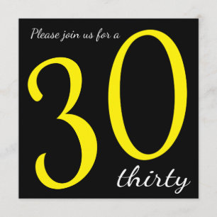 Invitación 30.º Fiesta de cumpleaños   DIY Text