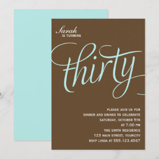 Invitación 30.º Fiesta de cumpleaños invita