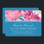 Invitación 30.º Fiesta de cumpleaños Patrón floral rosa elega<br><div class="desc">Este elegante diseño presenta un patrón floral color agua rosa bonito con su información personalizada de 30 años. Personalizado editando el texto en la caja de texto proporcionado #cumpleaños #fiesta #30thcumpleaños #treinta #thirtiethcumpleaños #30th #30thcumpleaños fiesta #30thcumpleañoscumpleaños3 #invitaciones #invitaciones #cumpleaños #floral</div>
