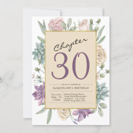 Invitación 30.º Fiesta de la sorpresa floral de cumpleaños