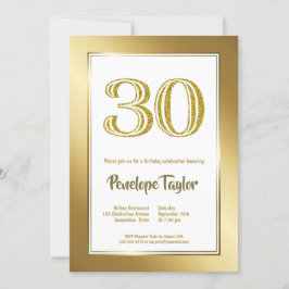 Invitación 30.º Fiesta de oro de cumpleaños