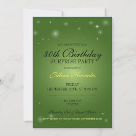 Invitación 30.º Fiesta de sorpresa de cumpleaños, Emerald Gre