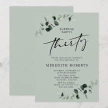 30.º Fiesta de sorpresa de cumpleaños Eucalyptus S