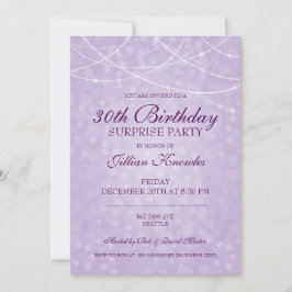 Invitación 30.º Fiesta sorpresa de cumpleaños Mauve Bokeh