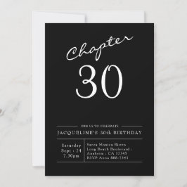 Invitación 30.º guión de cumpleaños 30 Fiesta
