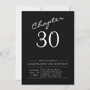 Invitación 30.º guión de cumpleaños 30 Fiesta