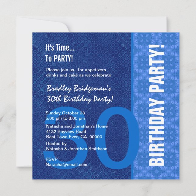 Invitación 30.º natalicio de los cascos modernos del azul B40 (Anverso)