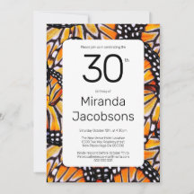 30.º personalizado moderno colorido con alas de ma