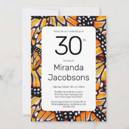 Invitación 30.º personalizado moderno colorido con alas de ma