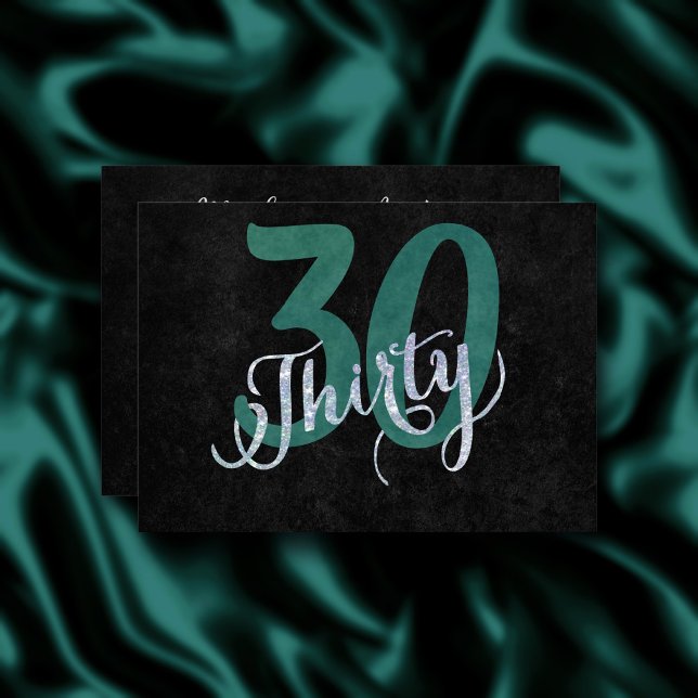 Invitación 30.º verde | Fiesta del Aniversario Personalizado  (Subido por el creador)