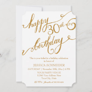 Invitación 30°, 30° aniversario de la celebración de entradas