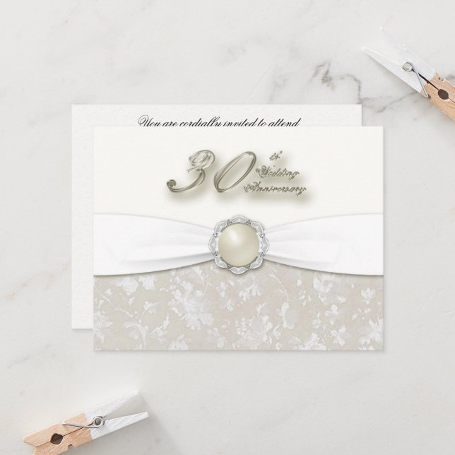 Invitación 30 Aniversario de Boda (Anverso/Reverso In Situ)