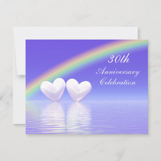 Invitación 30° Aniversario de Pearl Hearts (Anverso)