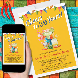 Invitación 30 años de alegría a 30 años de Margarita Fiesta