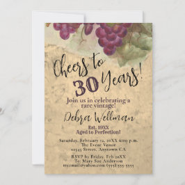 Invitación 30 años de vitalidad rústica a 30 años