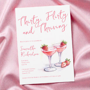 Invitación 30° cumpleaños y 30° rojos
