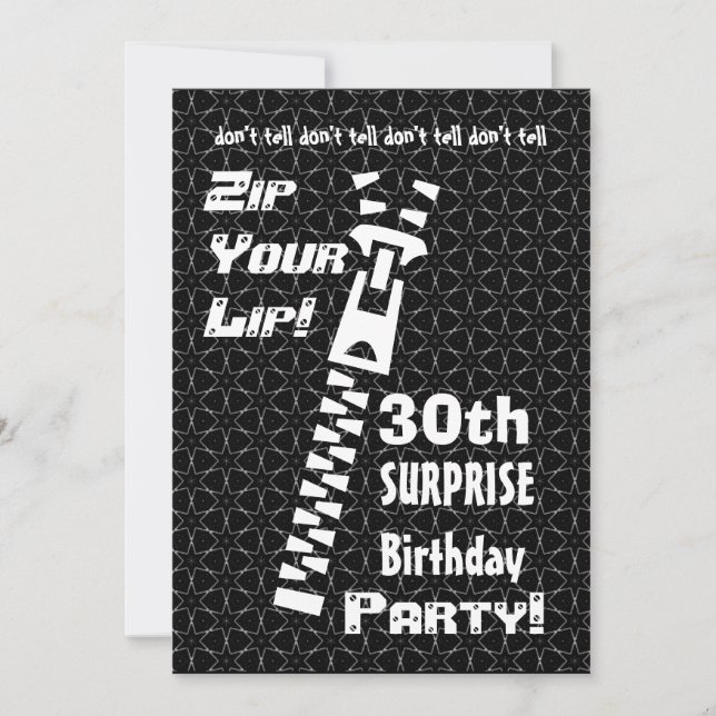 Invitación 30° SORPRISE Graciosa fiesta de cumpleaños, lávese (Anverso)