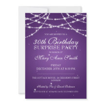 30° Surprise Party String Stars Purple