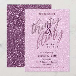 Invitación 30 y cumpleaños de Flirty