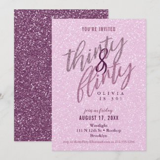 Invitación 30 y cumpleaños de Flirty