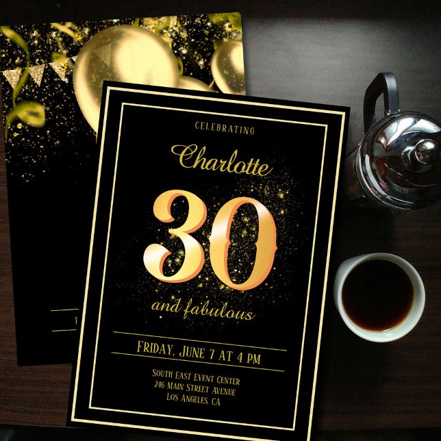 Invitación 30 y fabuloso cumpleaños (Subido por el creador)