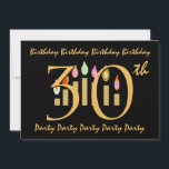 Invitación 30th Birthday Party Invitation Template<br><div class="desc">This design with its festive candles and its bold and colorful lettering is a fun way to invite folks to a birthday celebration.  This design is featured on a gold metallic paper which gives your invitation a festive shimmer and shine.  Matching stamps are also available.   


com
  


com
  



  



  


com</div>