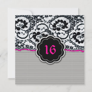 Invitación 311-Alluring cordón - dieciséis dulces