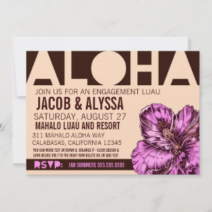 Invitación 311 Aloha World Peach Purple