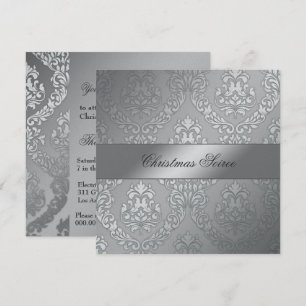 Invitación 311 Alonnah Damasco Musgo Plateado Metálico