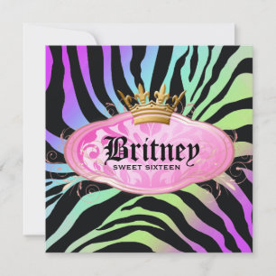 Invitación 311 Arcoiris cebra bodaz