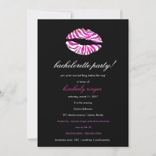 Invitación 311-Bachelorette / Fiesta de lencería invitada