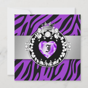 Invitación 311 Beso de cebra reina de corazón dulce16