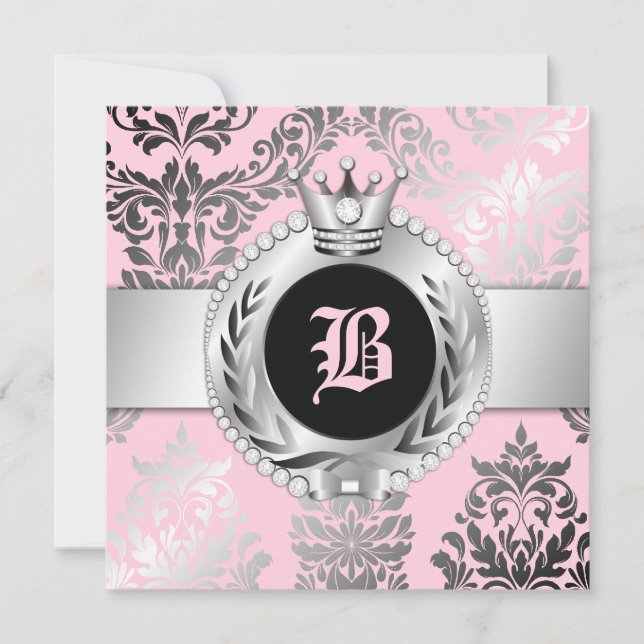 Invitación 311 Bomba Belladonte color rosa dulce (Anverso)