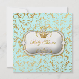 Invitación 311 Ciao Bella Golden Divine Blue Baby Shower