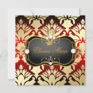 Invitación 311 Ciao negro azulado dulce dieciséis