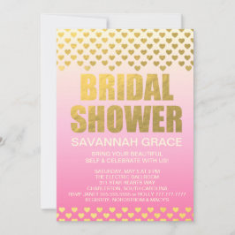 Invitación 311 Corazones De Ducha Ombre Rosa