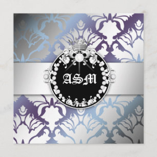 Invitación 311-Damask Shimmer Reina Dulce Dieciséis Hydrangea