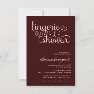 Invitación 311 Ducha marrón rosa Lux Peach