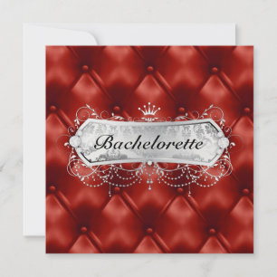 Invitación 311 Felicidad de la Nieve Rojo Copete Metálico
