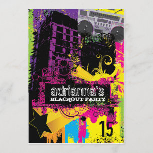 Invitación 311 Fiesta del apagón de configuración urbana