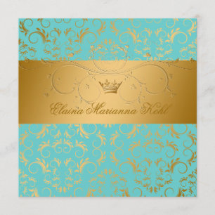 Invitación 311-Golden adivinan el dulce 16 del éxtasis de la
