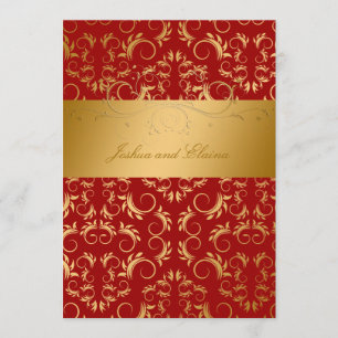 Invitación 311-Golden diVine Color rojo dulce