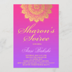 Invitación 311 Henna Pink Purple Ombre Sharon