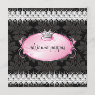 Invitación 311-Invitación a Diamante Delgado Rosa