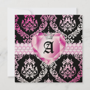 Invitación 311 Labios de Alto Corazón Rosados Calientes Damas