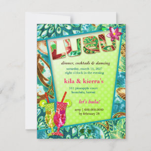 Invitación 311 Lushious Luau Invitation