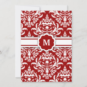 Invitación 311-Marissa Monograma Damask Lime