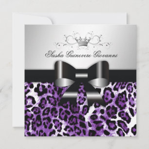Invitación 311- Moda de leopardo leopardo caliente Dulce 16